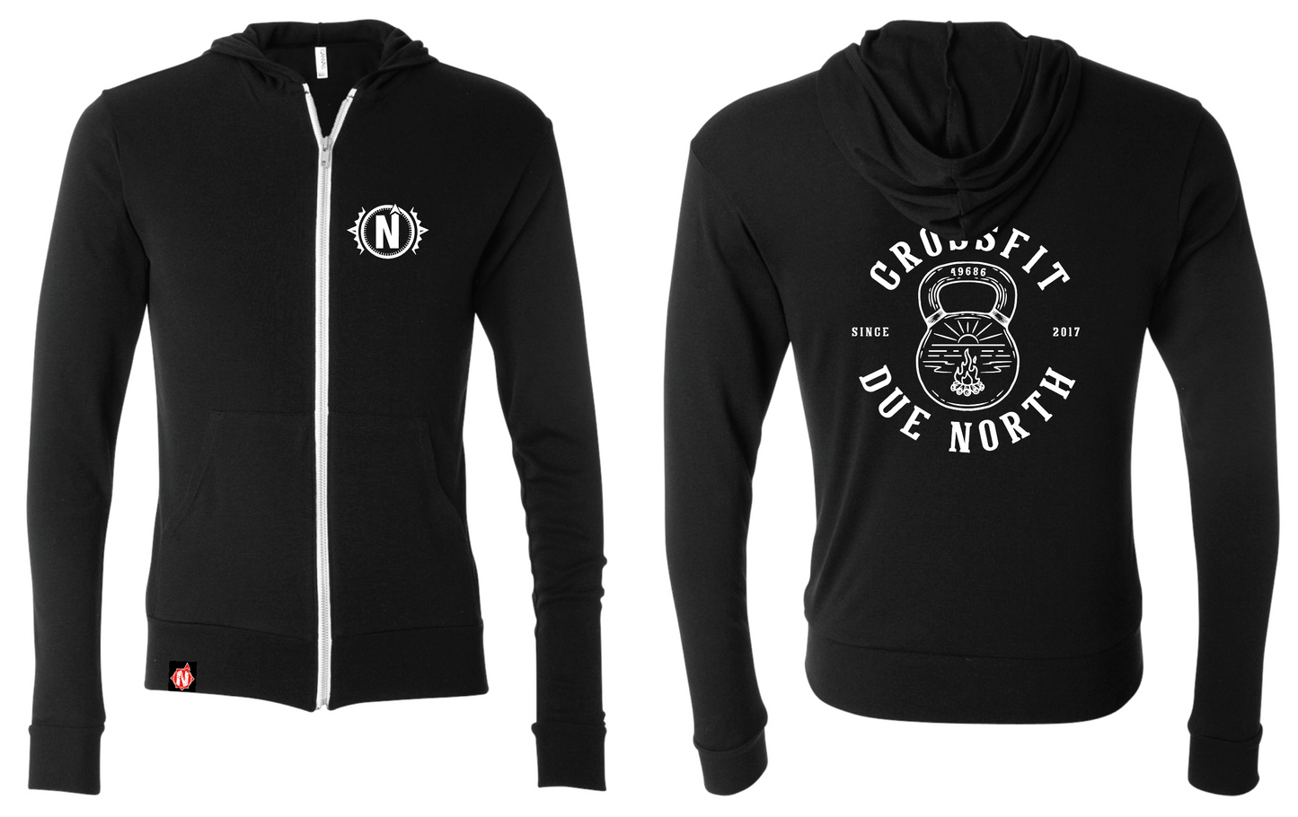 Beach Fire Kettlebell Zip Hoodies