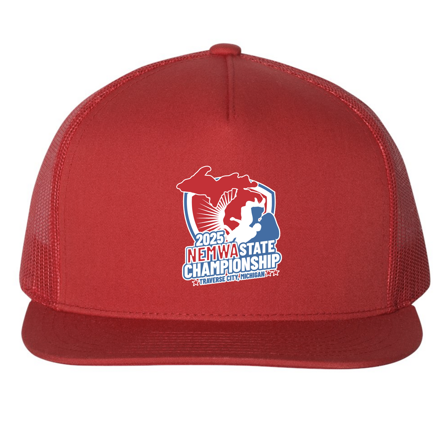 NEMWA 2025 Flat Bill Trucker (Red)